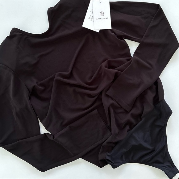 ANINE BING Whitney Open Back Bodysuit in Black, XS 0-2 NWT - Picture 5 of 8